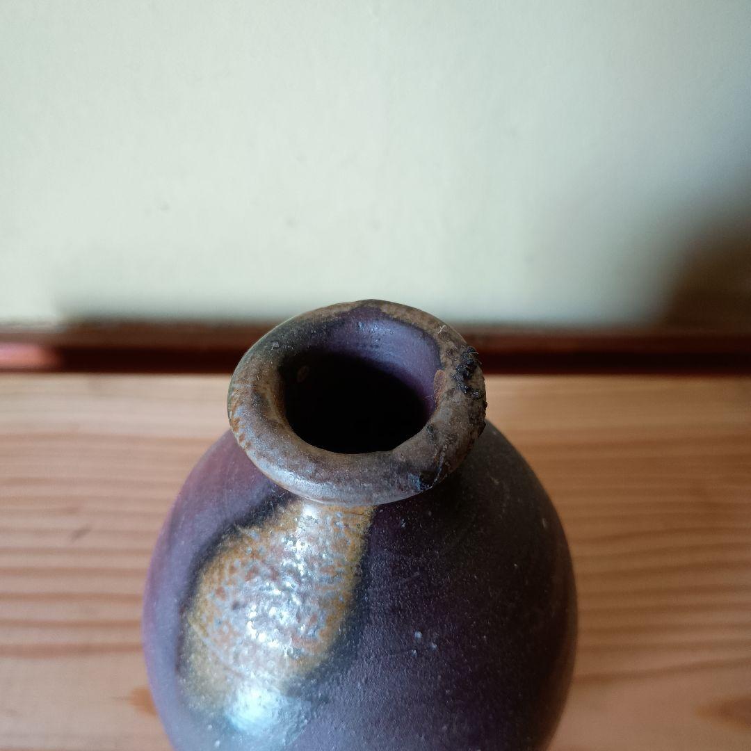 人間国宝 藤原雄 作 備前　徳利　共箱　共布　栞 　晩年作