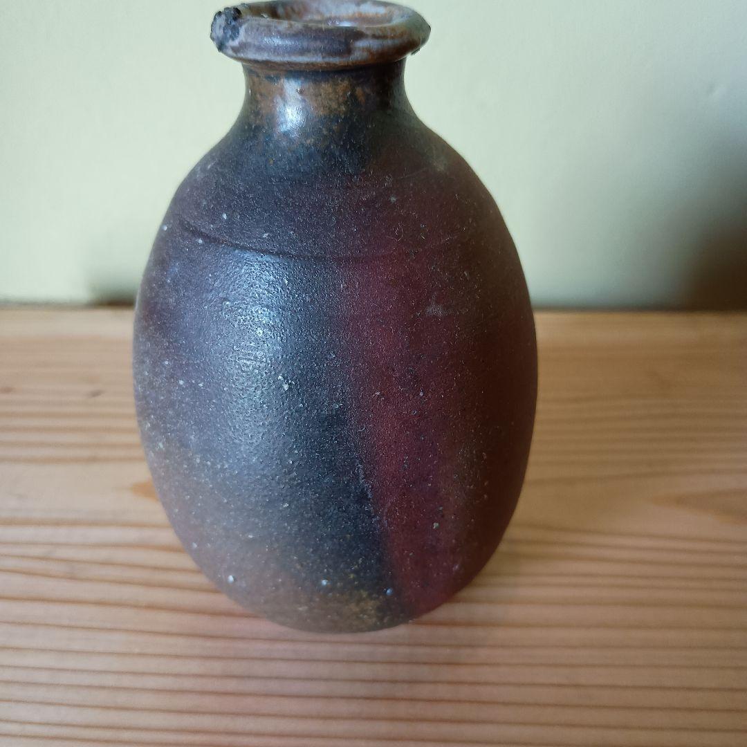 人間国宝 藤原雄 作 備前　徳利　共箱　共布　栞 　晩年作