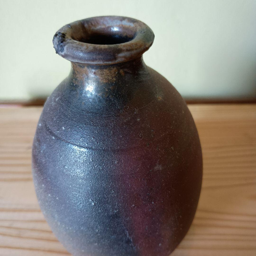 人間国宝 藤原雄 作 備前　徳利　共箱　共布　栞 　晩年作