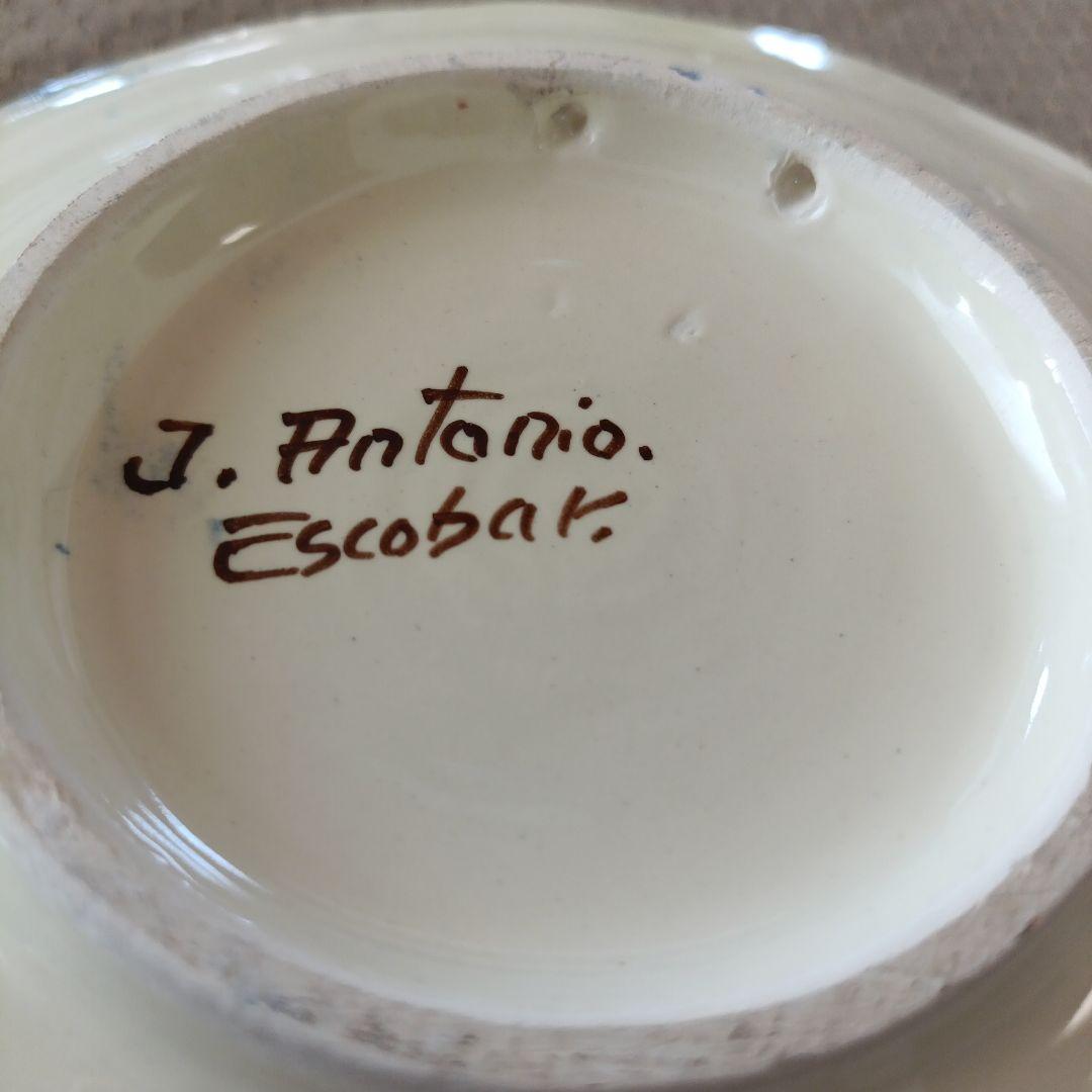 ポルトガル　スペイン　タラベラ陶器　花柄　装飾皿 　壁掛け　3枚セット