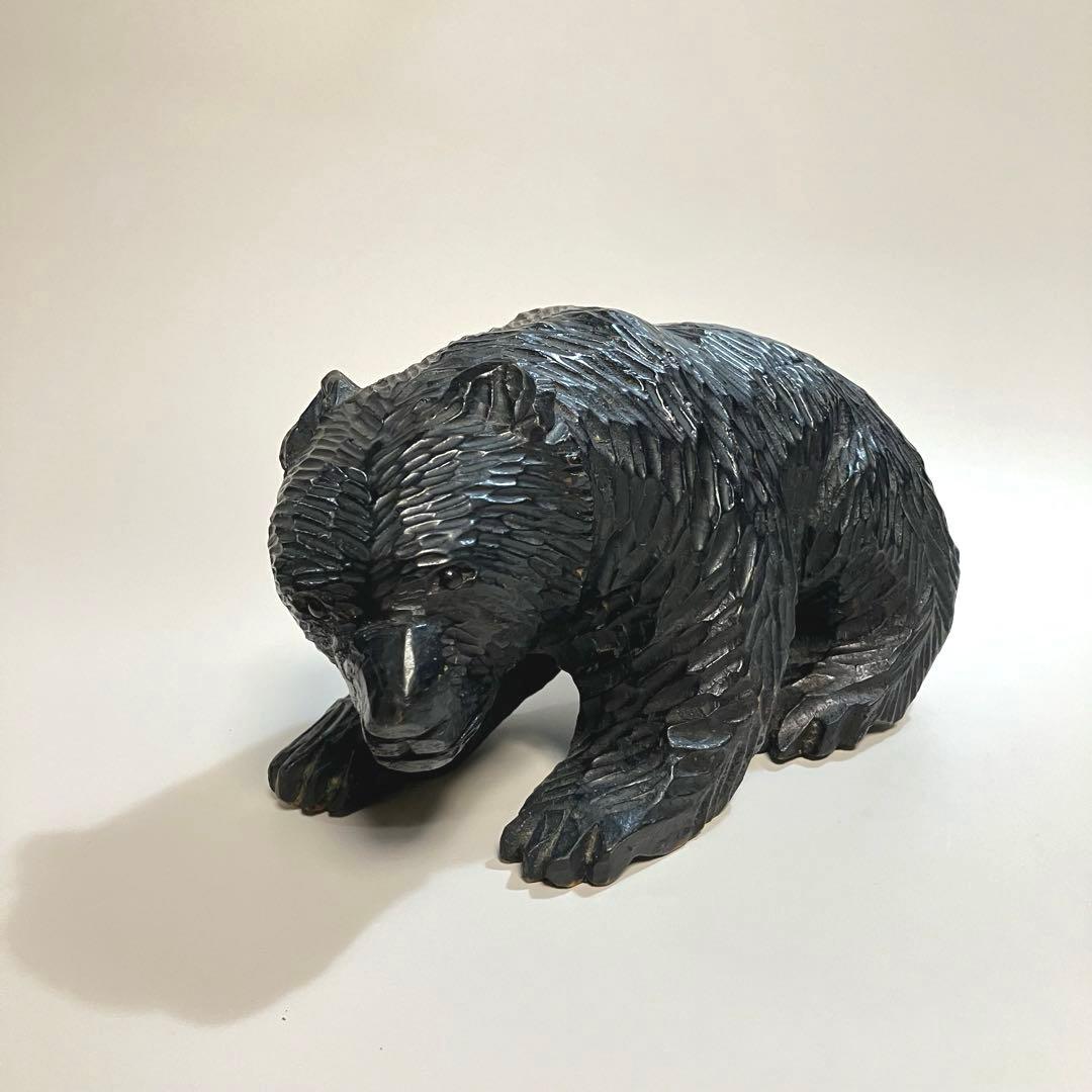 北海道　木彫りの熊　木彫り熊　木彫熊　一刀彫　アイヌ　ガラス目　民芸　伝統工芸