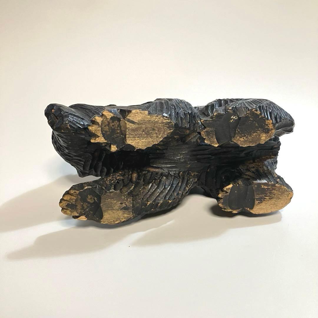 北海道　木彫りの熊　木彫り熊　木彫熊　一刀彫　アイヌ　ガラス目　民芸　伝統工芸