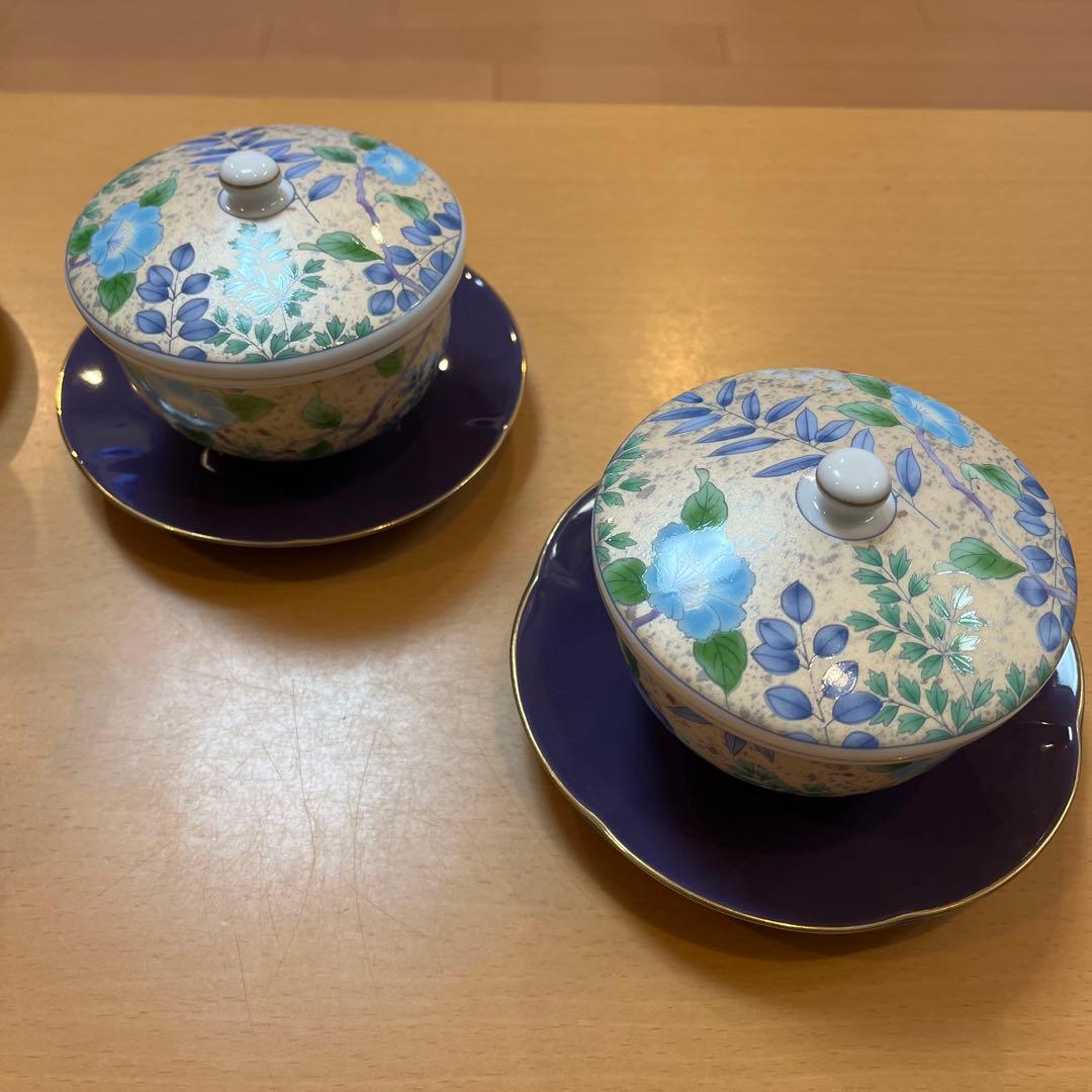 前畑陶器　急須と蓋付き湯呑み5個セット 未使用品11111→10444