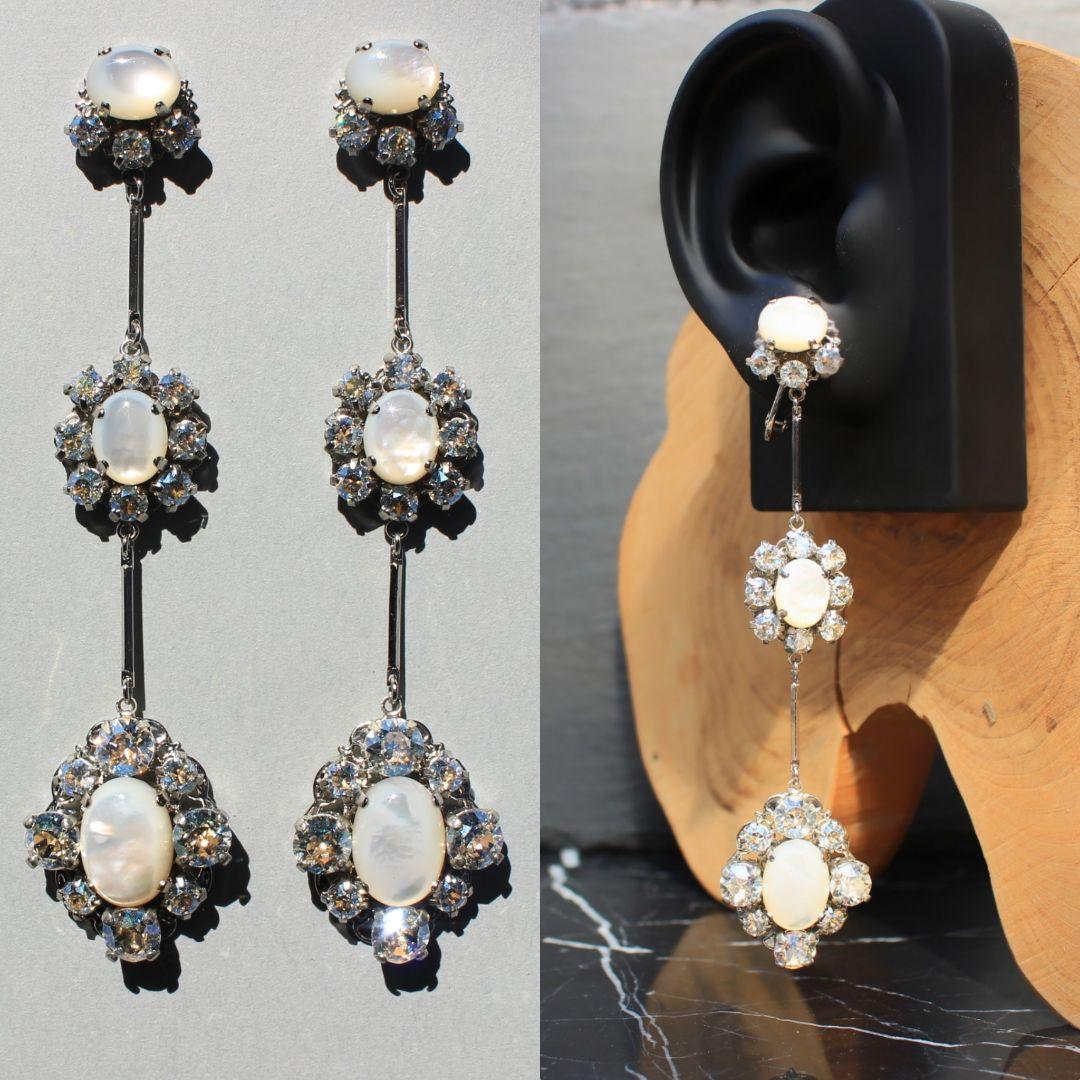 囲みシリーズ ロング ブライダル ウェディング アクセサリー 白蝶貝