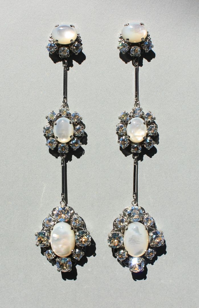 囲みシリーズ ロング ブライダル ウェディング アクセサリー 白蝶貝