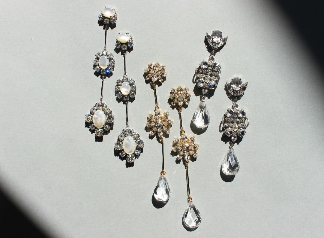 囲みシリーズ ロング ブライダル ウェディング アクセサリー 白蝶貝