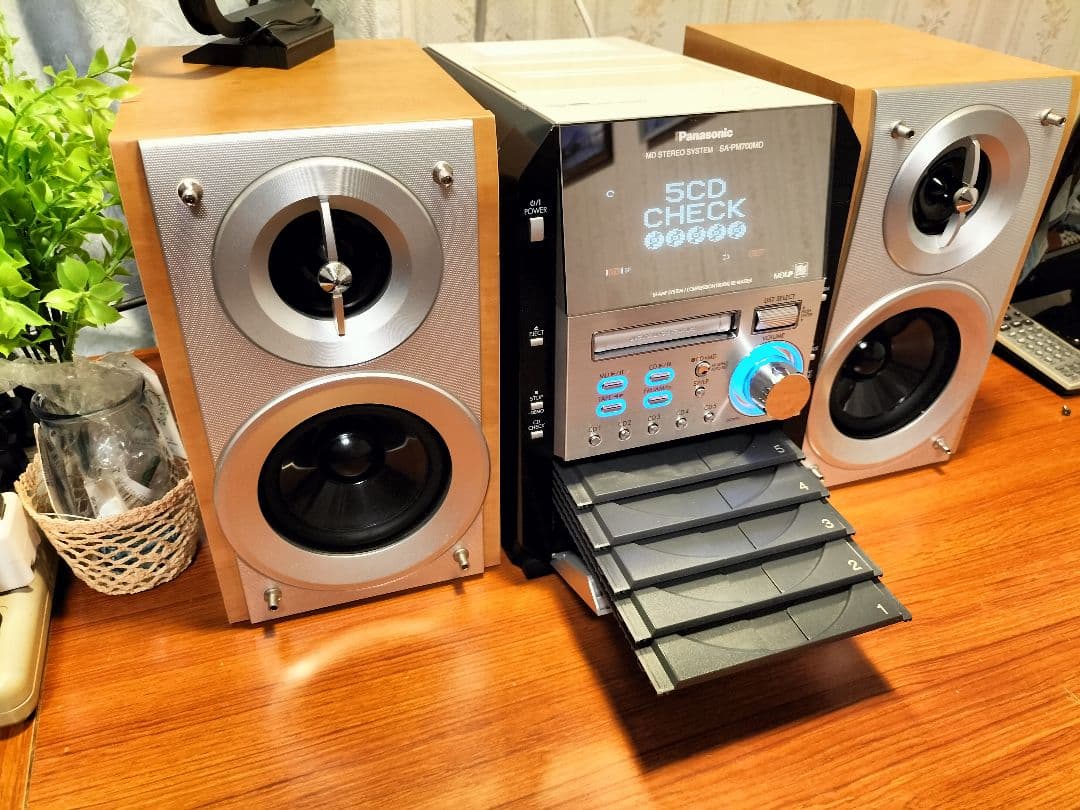 panasonicミニコンポSA-PM700MD リモコン取扱い説明書付き