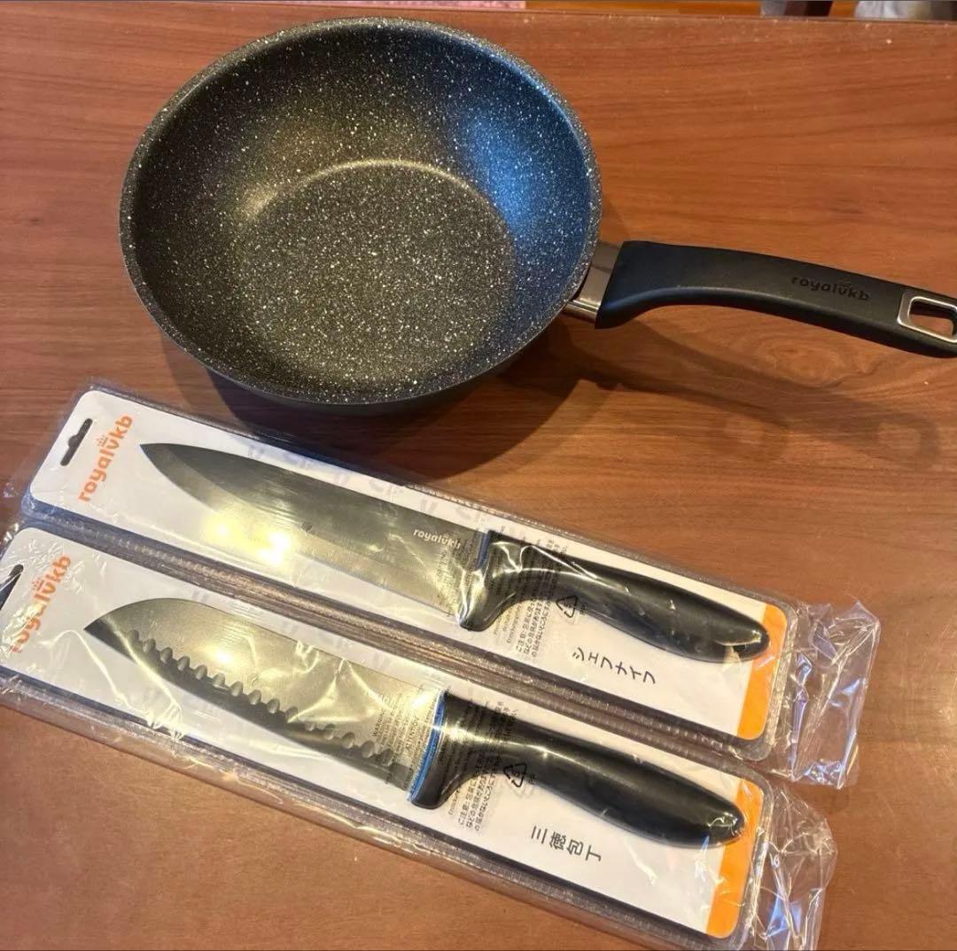 新品　未使用　vkb 鍋　フライパンセット 包丁2本付き