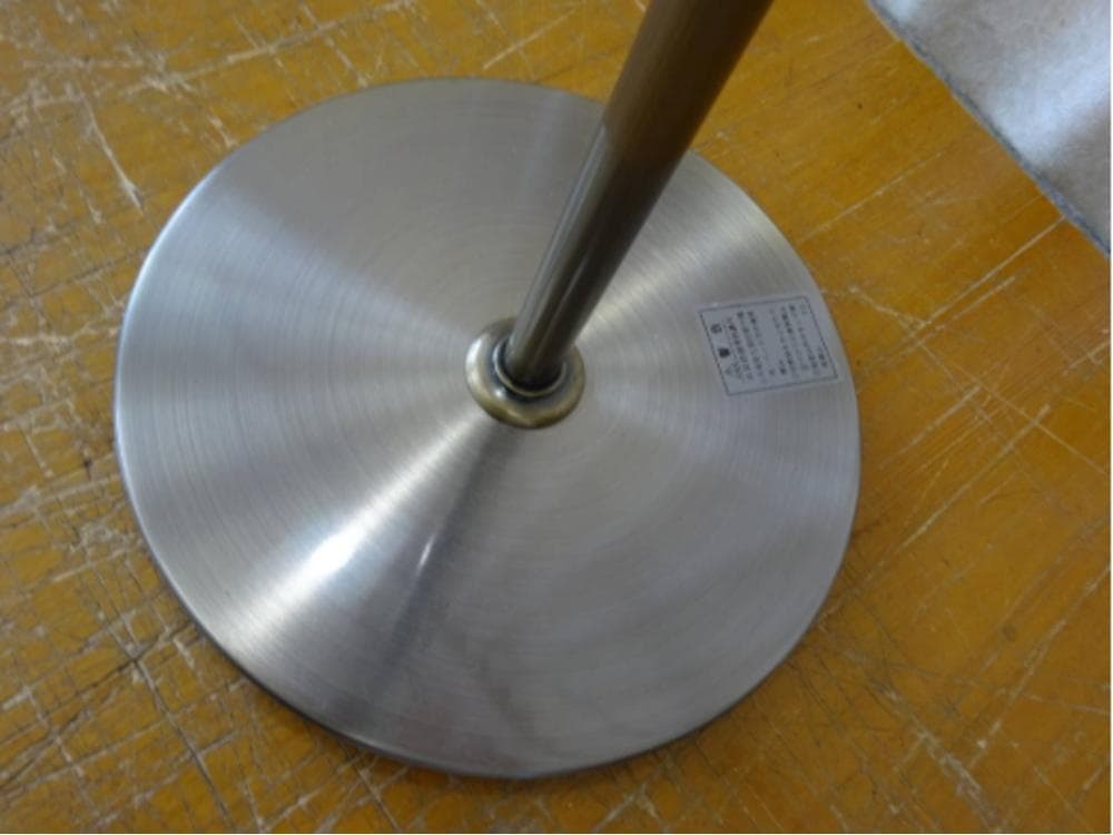 アンティーク調　フロアライト　間接照明　乳白ガラス　真鍮　高さ調整　美品