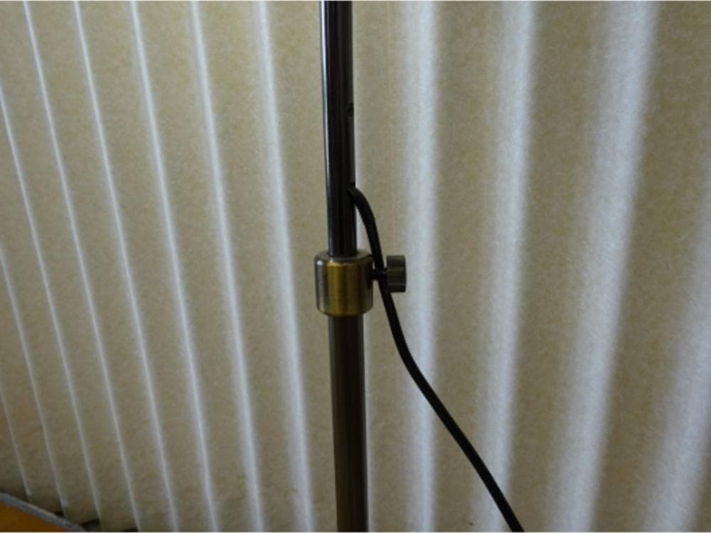 アンティーク調　フロアライト　間接照明　乳白ガラス　真鍮　高さ調整　美品