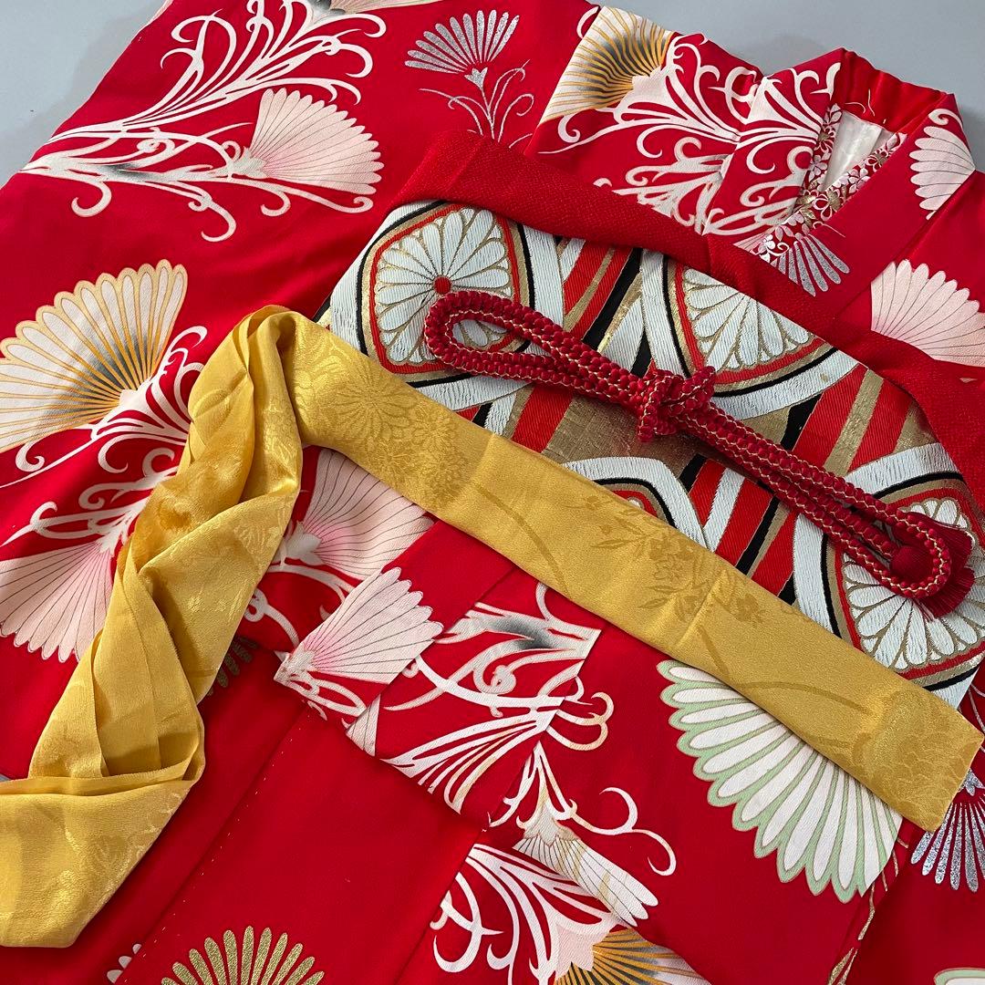 七五三　7歳　8歳　アンティークお着物セット