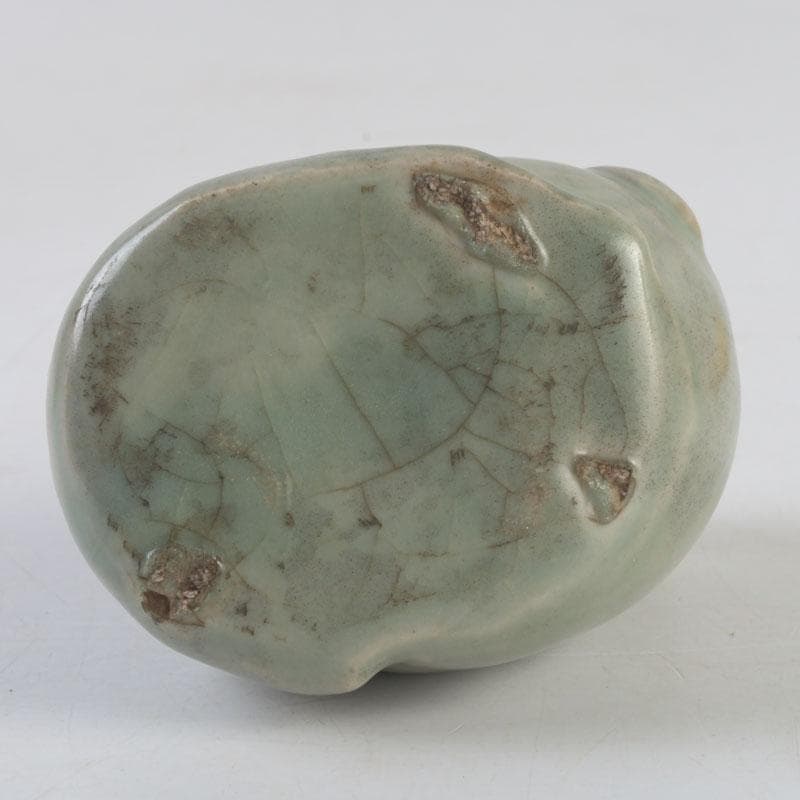 中国　龍泉窯　青磁　神獣　水滴　水注　時代箱　V　9991