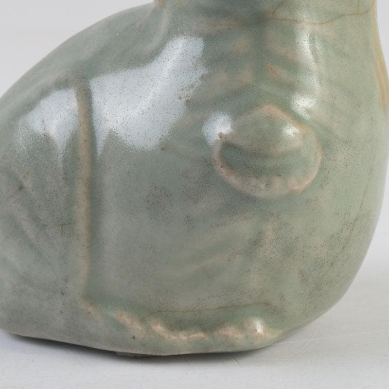 中国　龍泉窯　青磁　神獣　水滴　水注　時代箱　V　9991