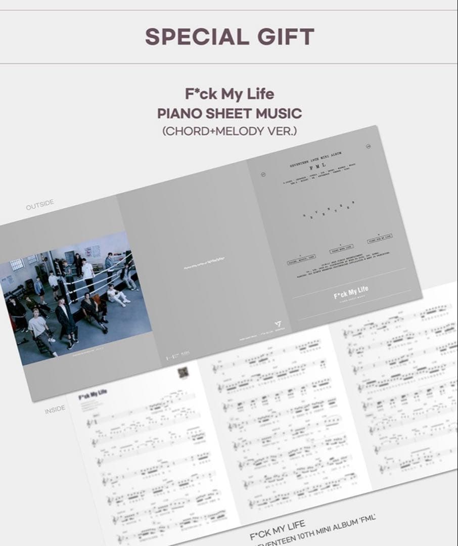 【新品未開封】Piano Sheet Music SEVENTEEN 楽譜
