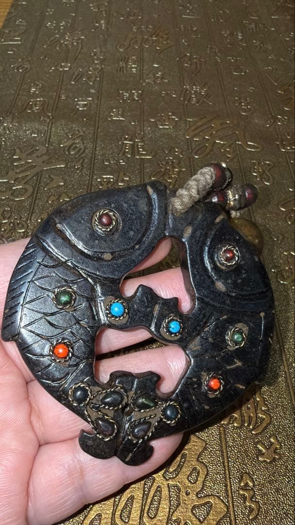 チベットお守り トクチャ タシタゲ セルニャ 八吉祥 双魚 壁飾り 輪廻 魔除け