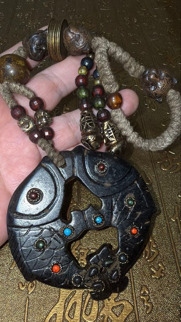 チベットお守り トクチャ タシタゲ セルニャ 八吉祥 双魚 壁飾り 輪廻 魔除け