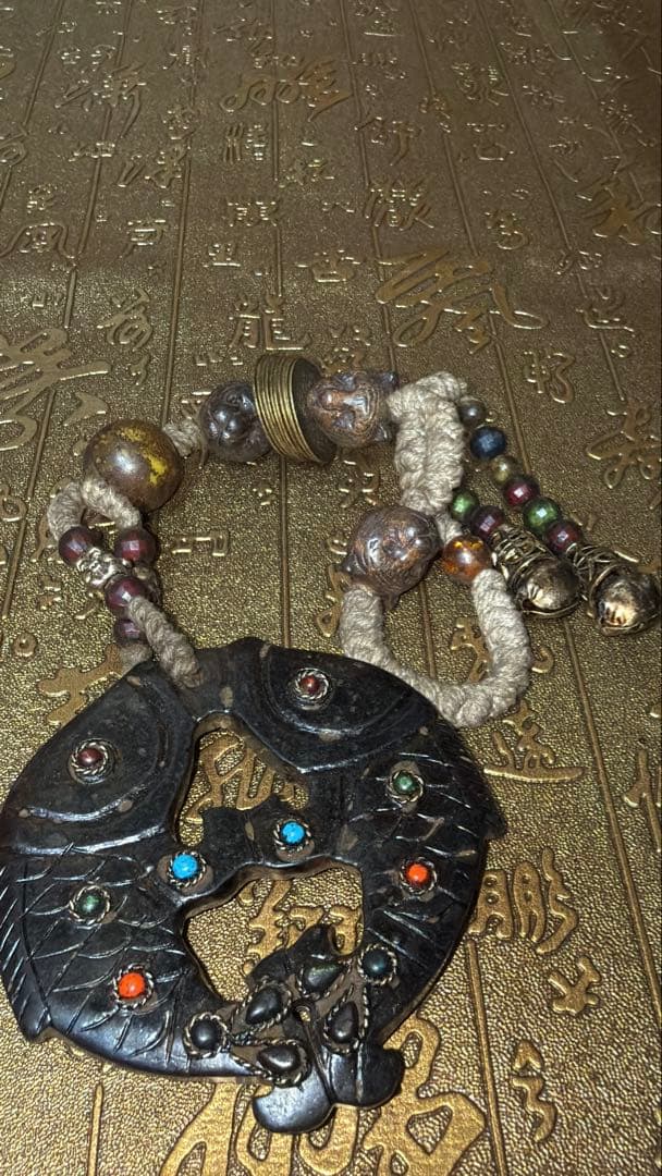 チベットお守り トクチャ タシタゲ セルニャ 八吉祥 双魚 壁飾り 輪廻 魔除け