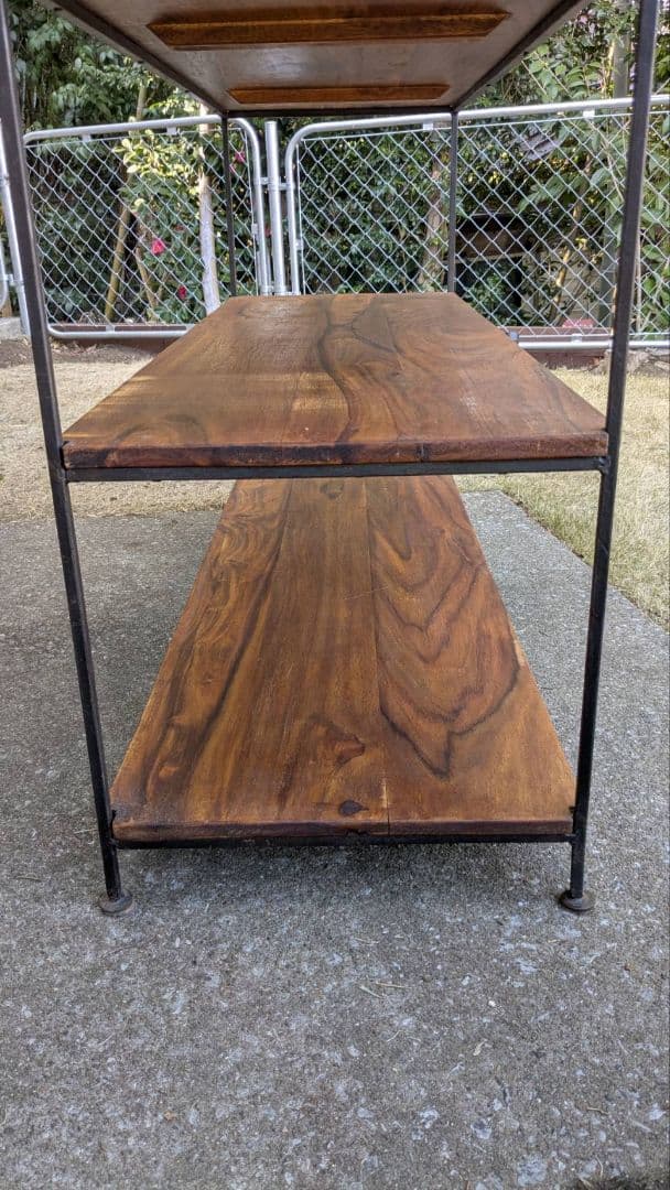 アイアン&ウッド4段シェルフ