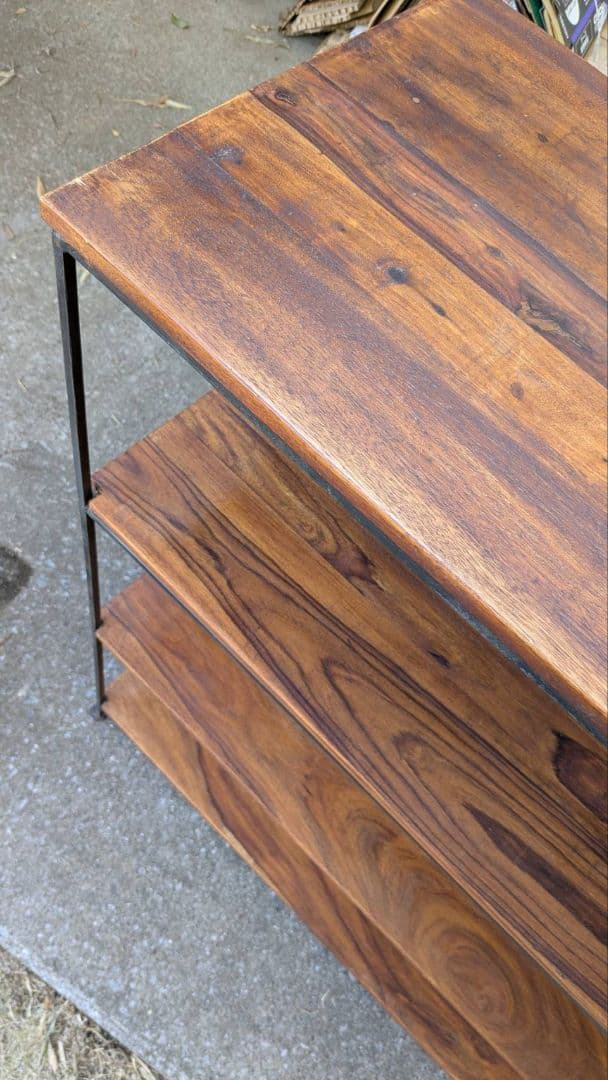 アイアン&ウッド4段シェルフ