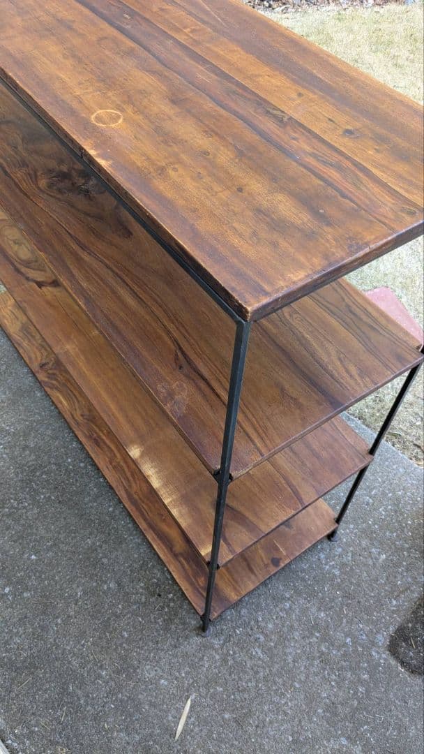 アイアン&ウッド4段シェルフ