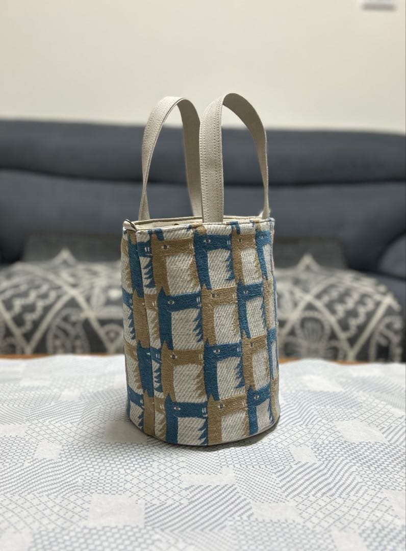 ハンドメイド＊ミナペルホネン＊新色thoroughbred＊バケツトート