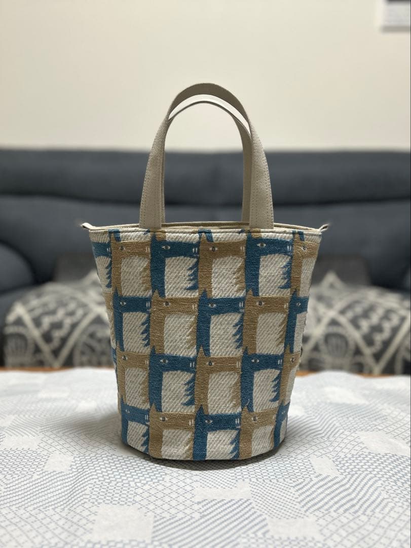 ハンドメイド＊ミナペルホネン＊新色thoroughbred＊バケツトート