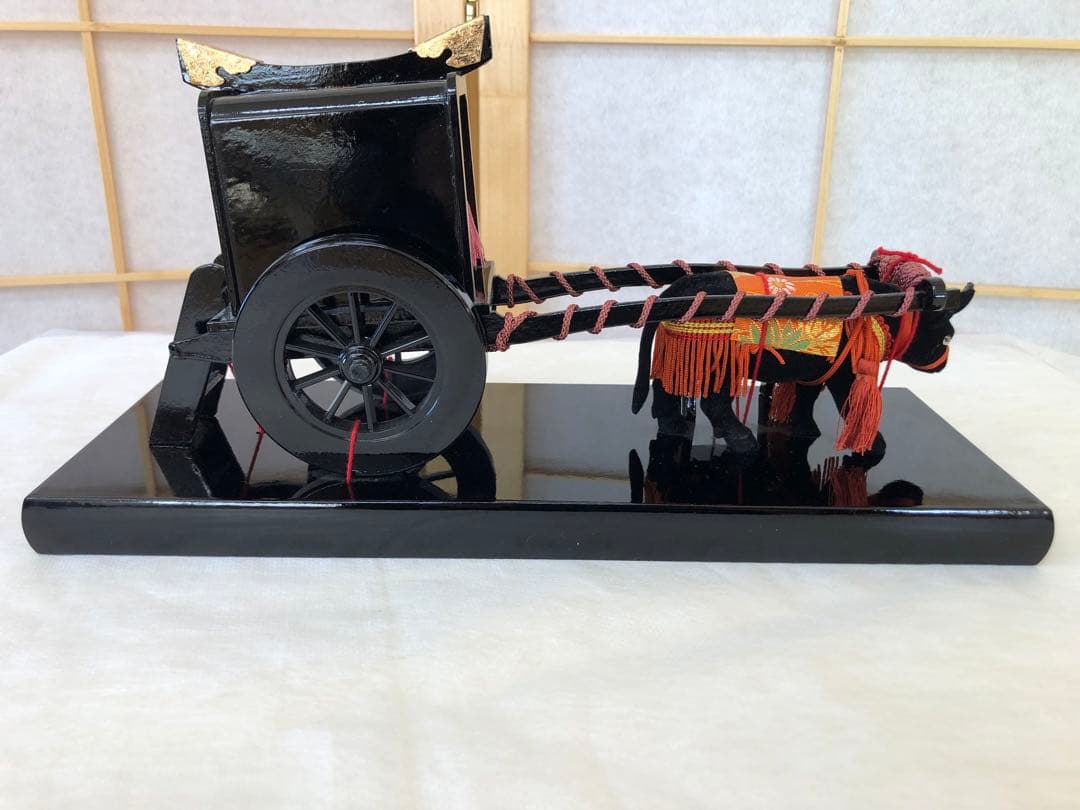 ☆01☆牛車御所車 金箔風装飾 ひな祭り
