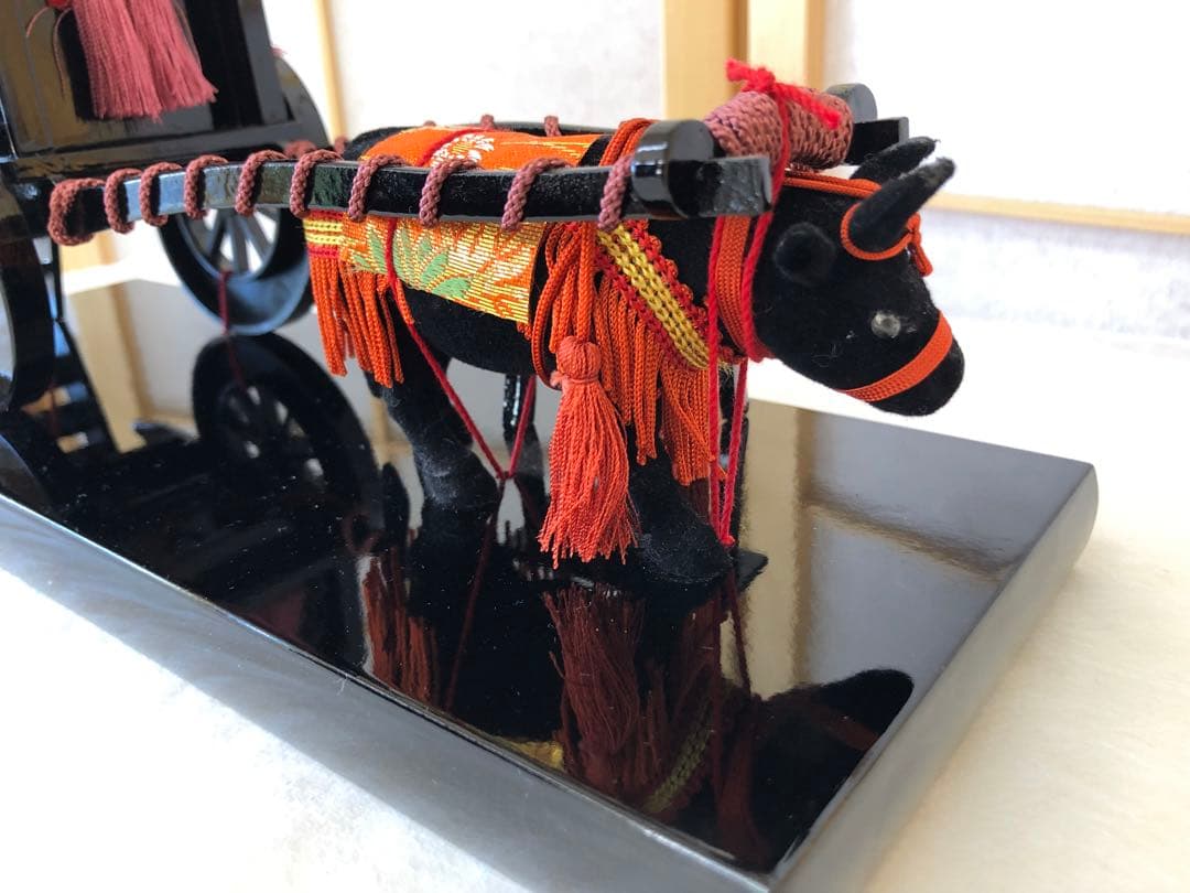 ☆01☆牛車御所車 金箔風装飾 ひな祭り