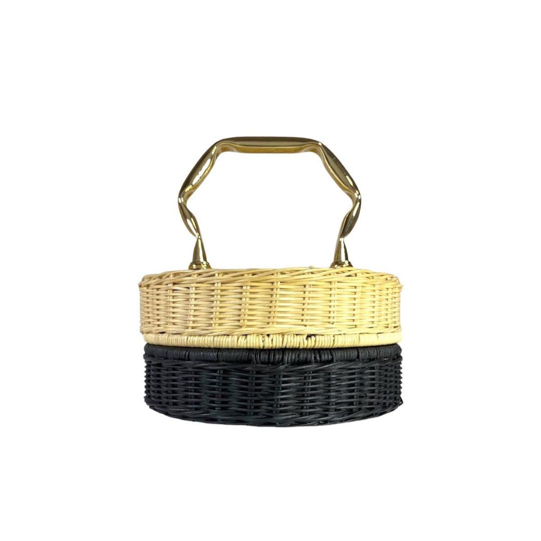 【美品】マニマリス MANIMARIS バスケットシングル かごバッグ