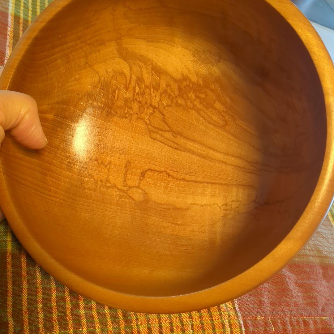 とち　サラダボール　手作り木工