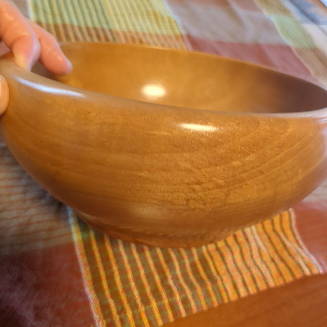 とち　サラダボール　手作り木工