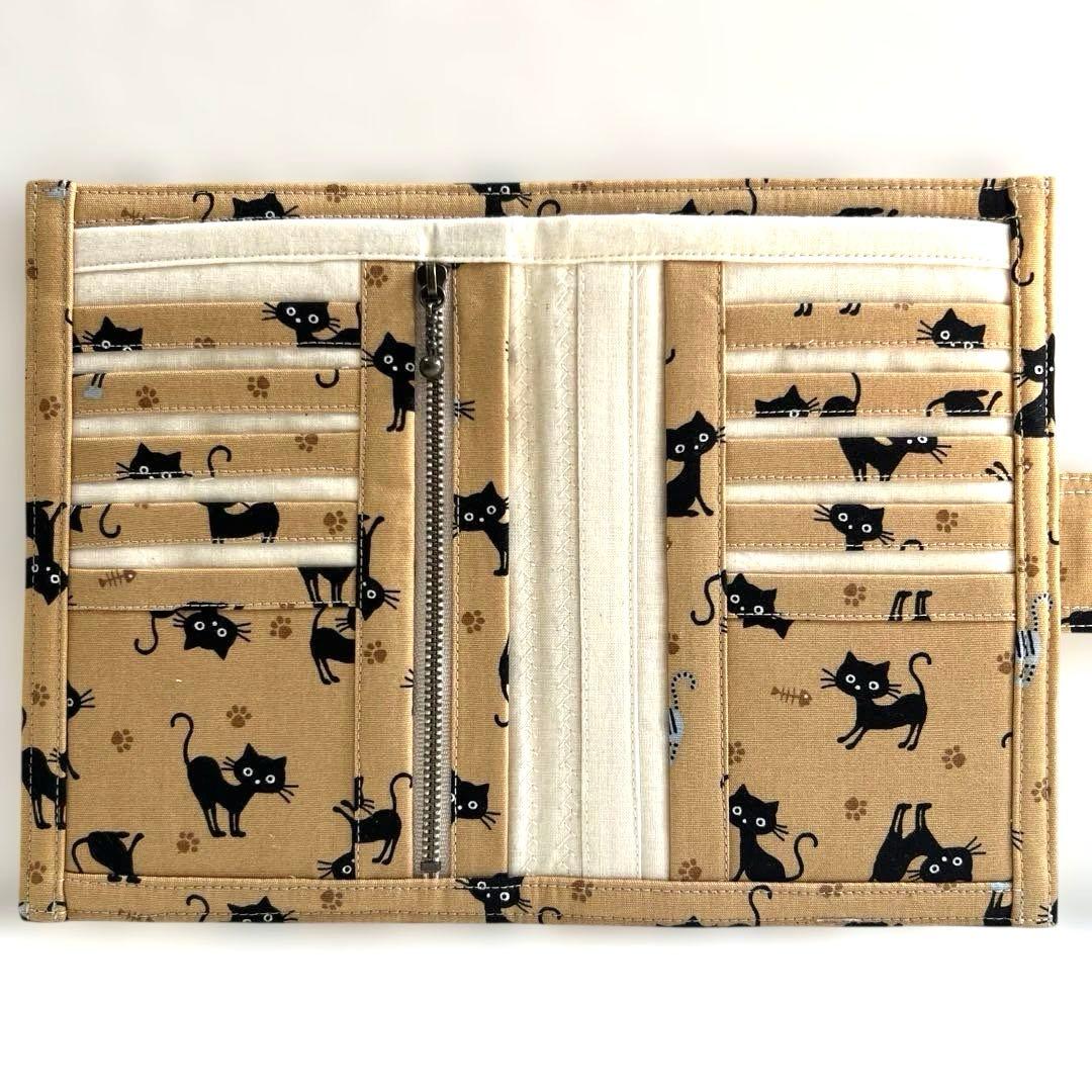 No.674☆ 薫音 ページ☆お薬手帳ケース☆大きなポケット付き☆2点