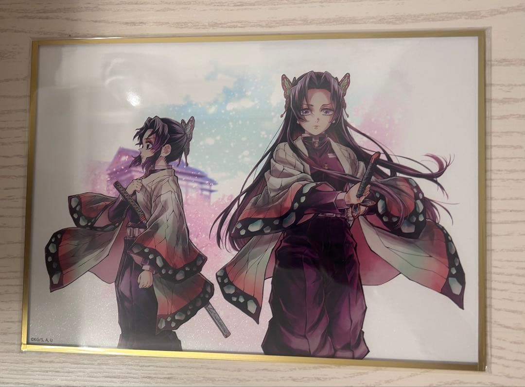 コミケ 鬼滅の刃 しのぶとカナエ リアルWEBSHOPくじ B賞 アクリル色紙