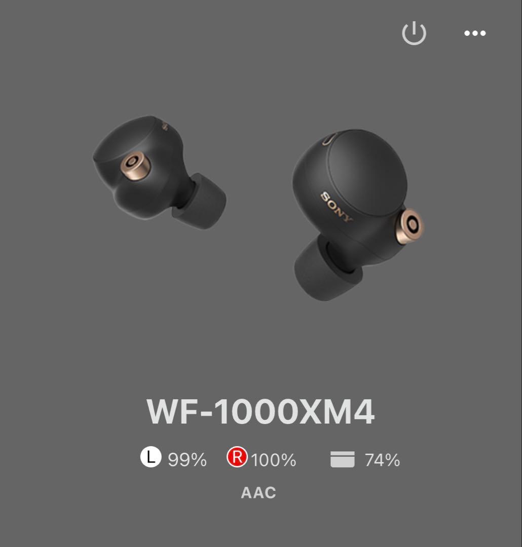 動作確認済み　SONY WF-1000XM4 ブラック ソニー　バッテリー74%