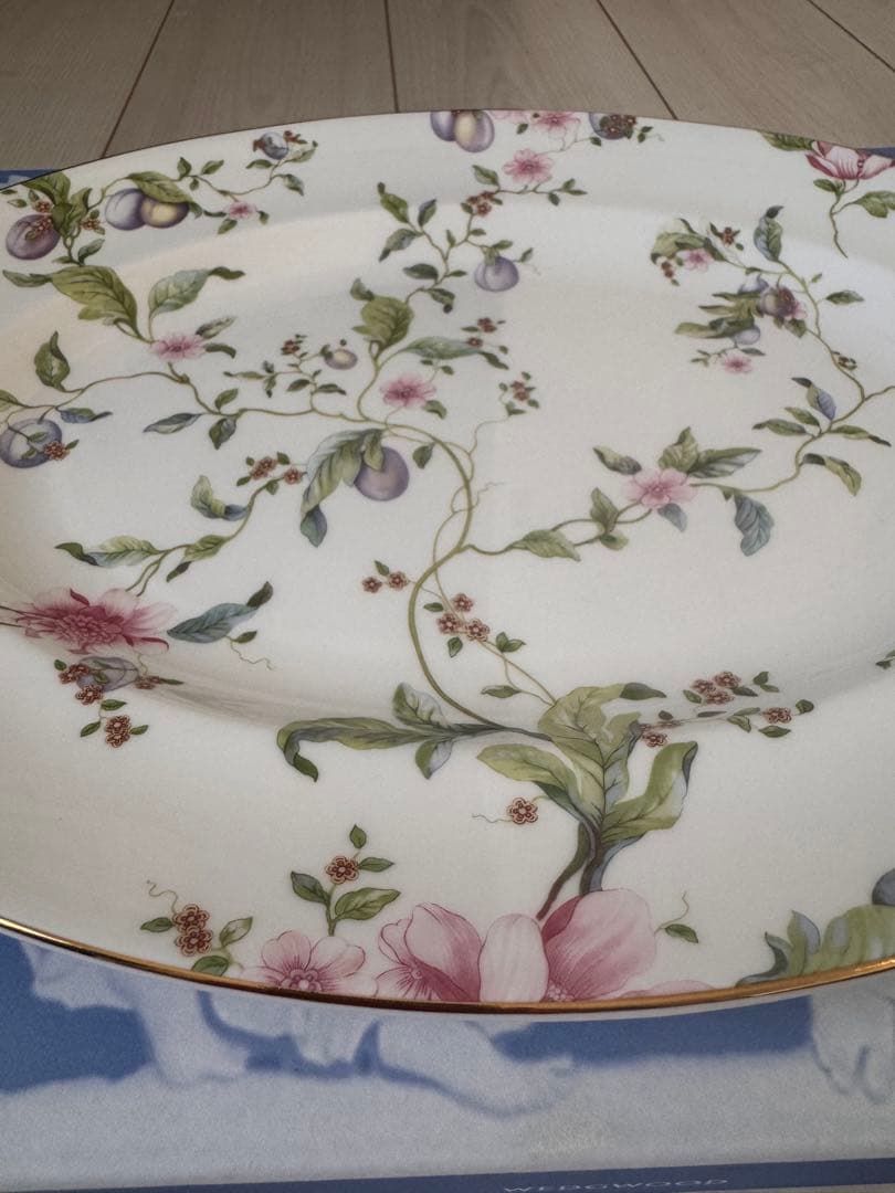  花柄 プレート【新品未使用】