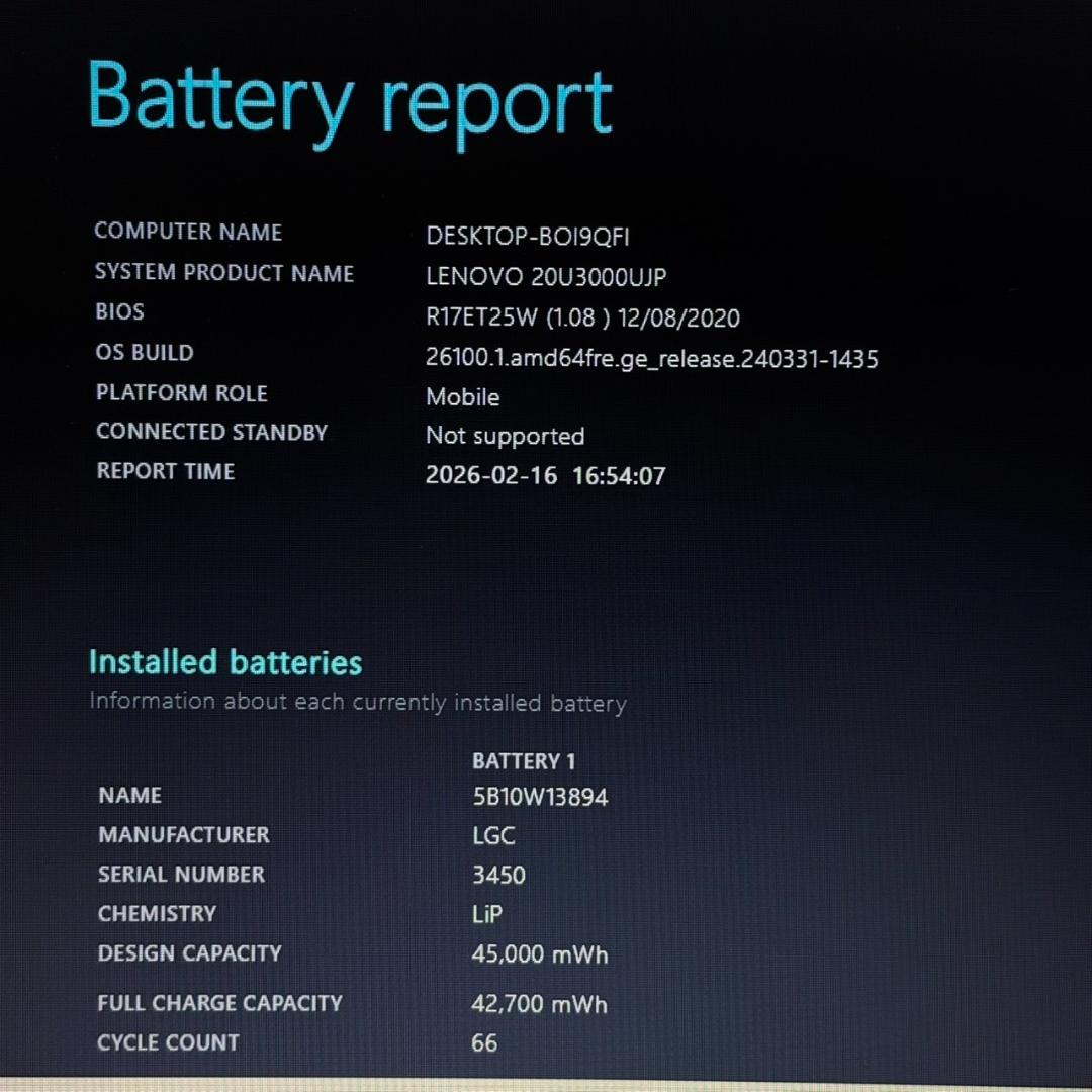 Windowsノート本体 02.LenovoThinkPad L15 Gen1 i5-10/8G/256G