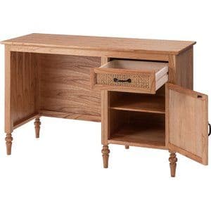 デスク 約 幅112cm 可動式棚 引き出し付き アンティーク調