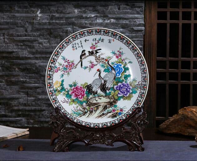 家の工芸装飾、景徳鎮の陶磁器の大きな花瓶の三つのセットの置物8