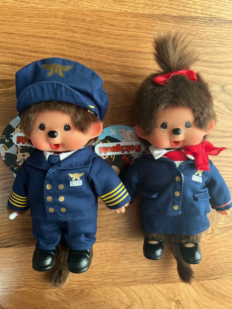 【24時間以内/匿名】希少 新千歳空港限定 モンチッチ パイロット CA 袋付①