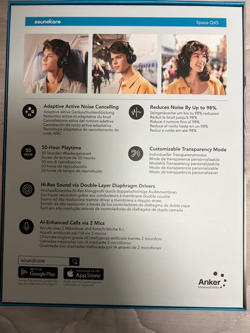 美品　Soundcore SPACE Q45 ワイヤレスヘッドフォン