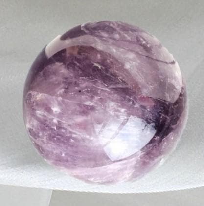天然石 ＊ 丸玉 アメジスト お守り 置物 約110mm