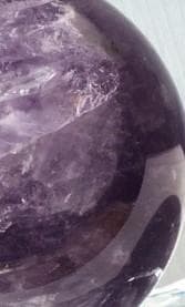 天然石 ＊ 丸玉 アメジスト お守り 置物 約110mm