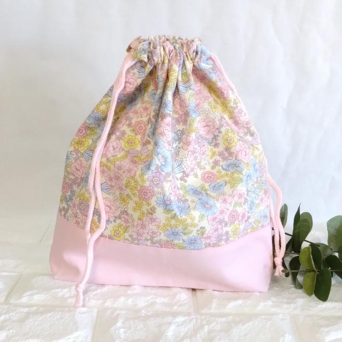 《 送料無料 》 通園 通学 3点セット 花 と リボン ピンク　＃n1326