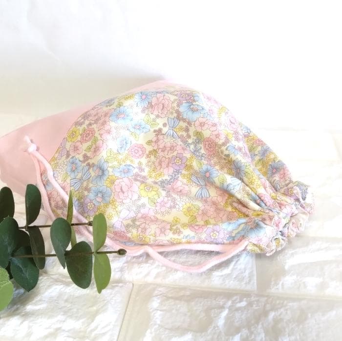 《 送料無料 》 通園 通学 3点セット 花 と リボン ピンク　＃n1326