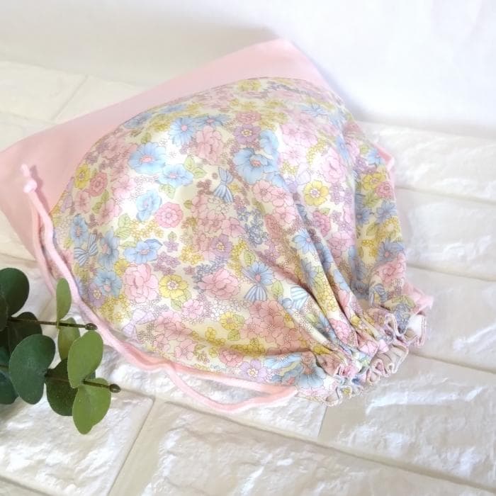 《 送料無料 》 通園 通学 3点セット 花 と リボン ピンク　＃n1326