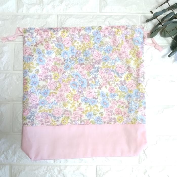 《 送料無料 》 通園 通学 3点セット 花 と リボン ピンク　＃n1326