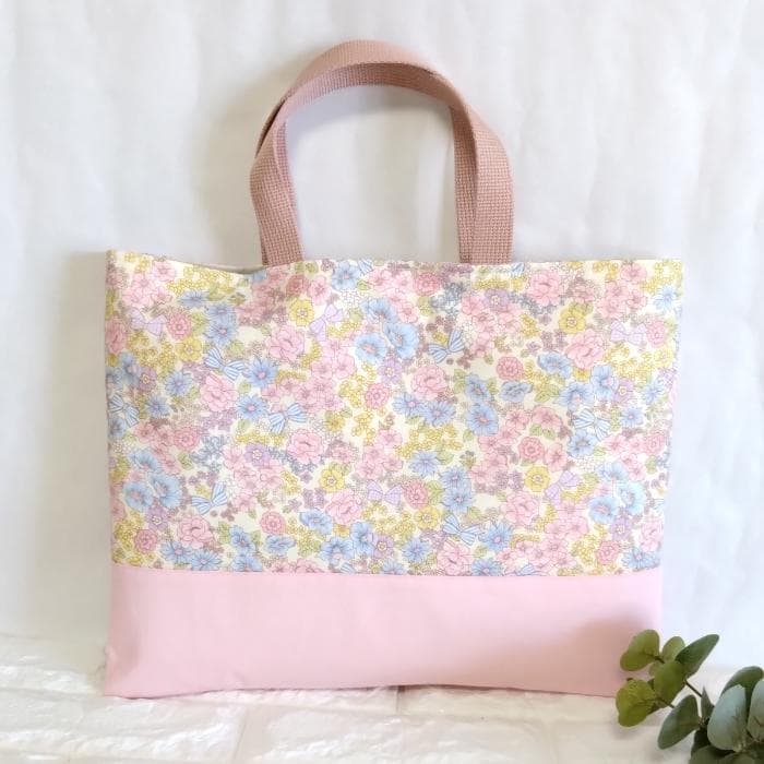 《 送料無料 》 通園 通学 3点セット 花 と リボン ピンク　＃n1326