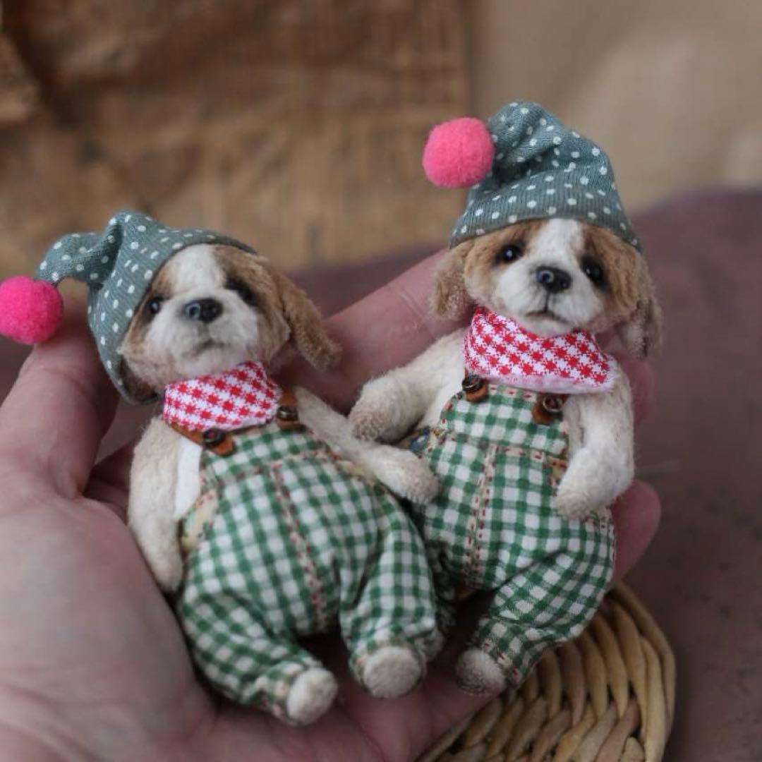 ここであなたを待つ 仔犬 アーティストベア 海外作家様 ロシア ハンドメイド