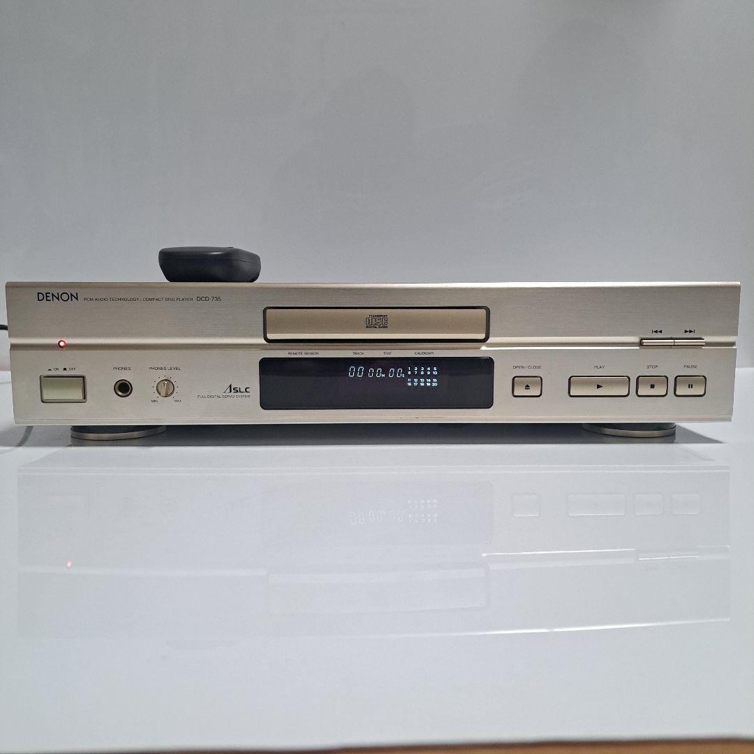 DENON　デノン　CDプレイヤー　CDデッキ　DCD-735　リモコン付き