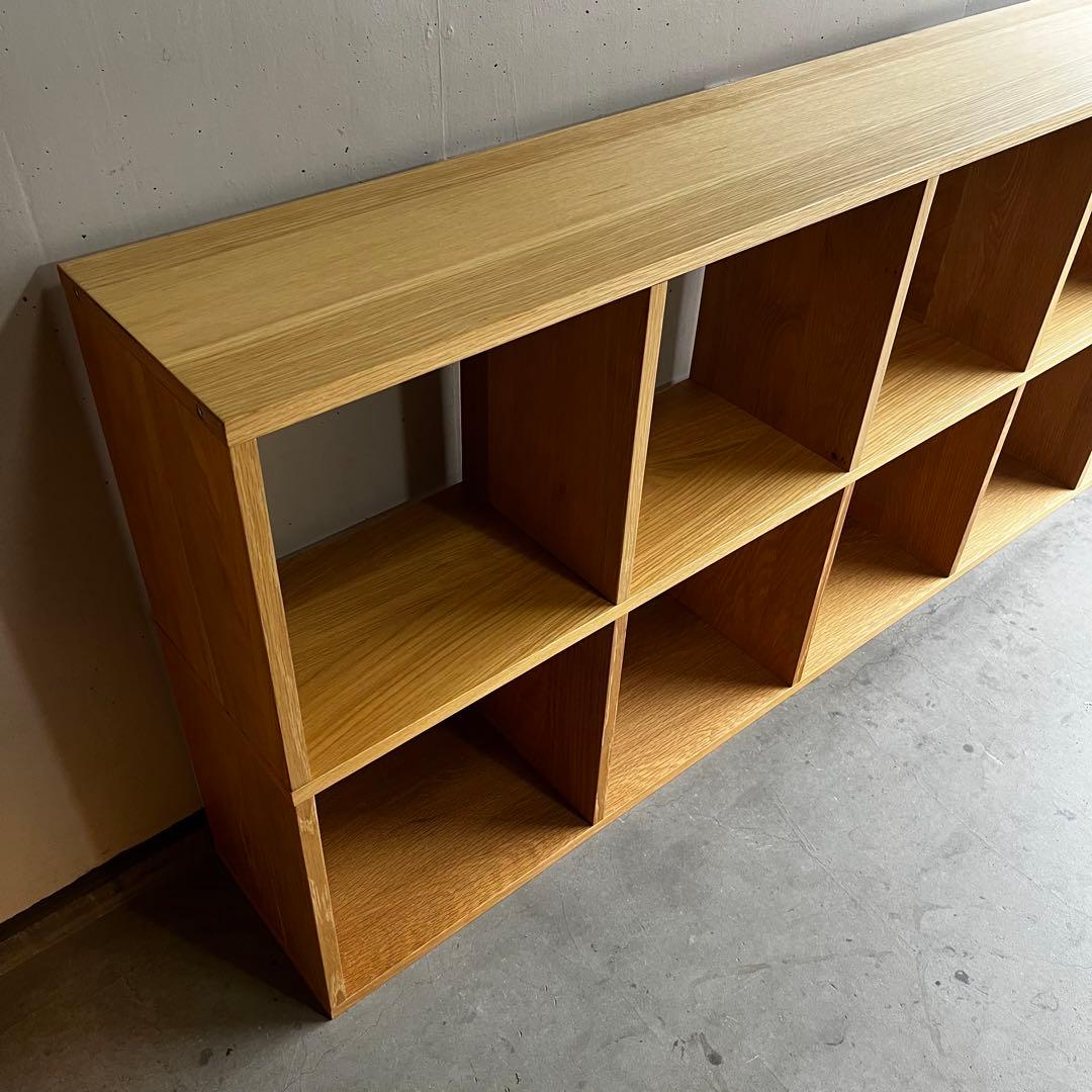 Hawk★無印スタッキングシェルフセット・５段×３列オーク材 チェスト他付